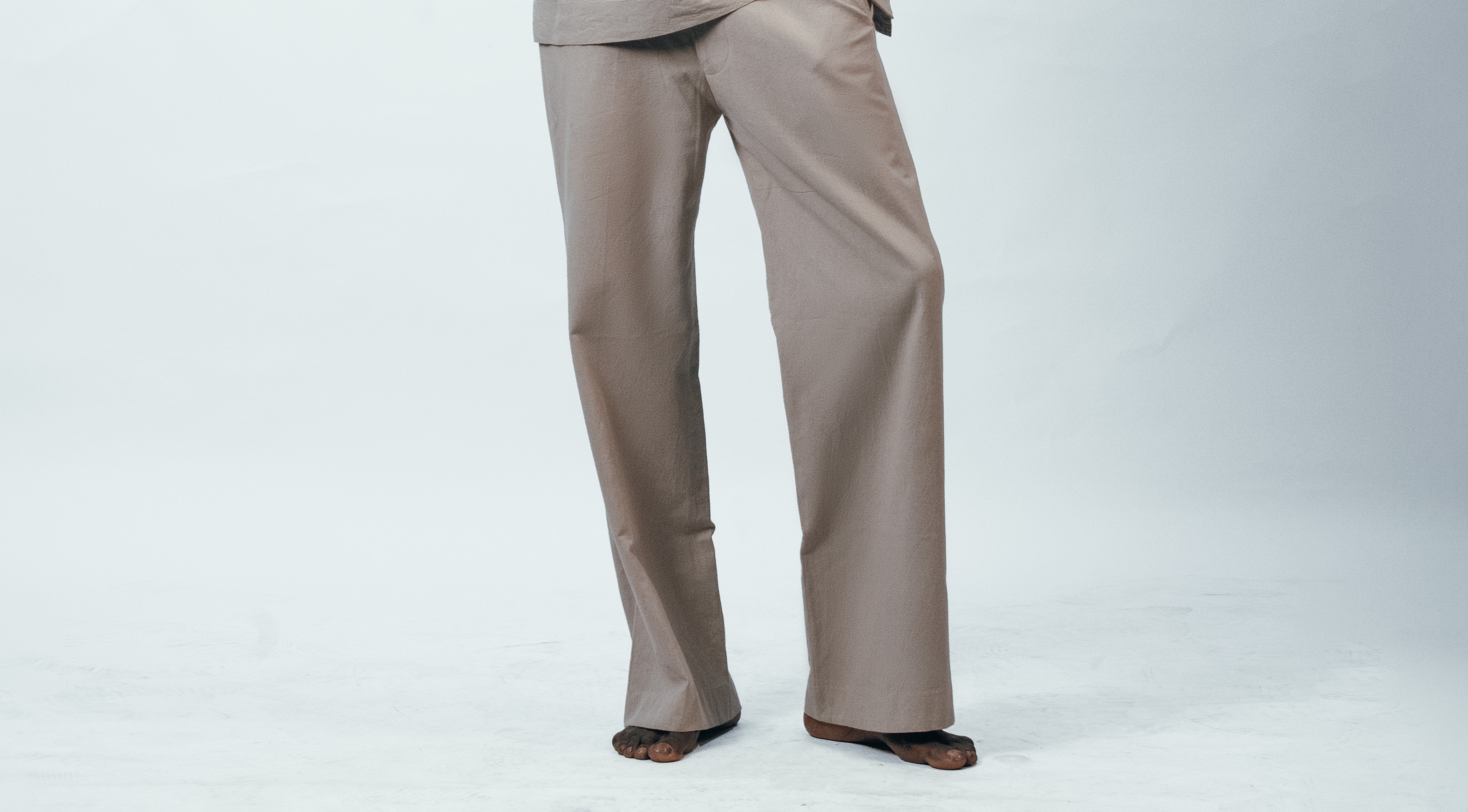 Two-Tone Linen Pants
